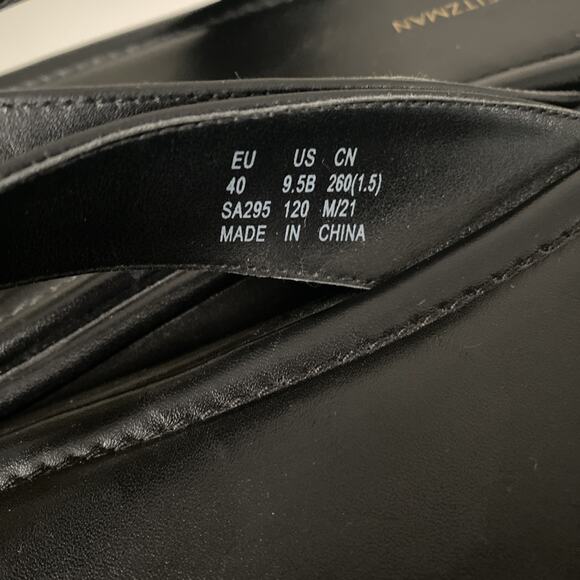 Stuart Weitzman Contempo Thong Toe Flatform Sandal Platform Wedge Black 9.5 - Picture 6 of 11